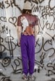 VINTAGE 90'S CHILL COTTON RAVE BOY JOGGERS IN GRAPE PURPLE