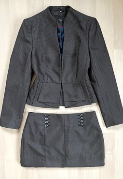Vintage 90's/Y2K Grey Skirt Suit Co-ord