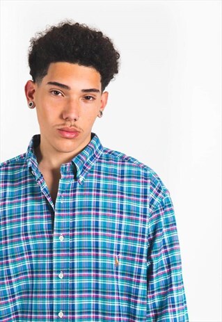 VINTAGE 80S CLASSIC POLO RALPH LAUREN SHIRT / S4340