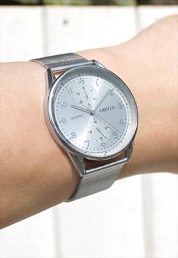 Classic Silver Numbered Watch