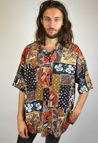 VINTAGE 90'S PATTERNED SHIRT