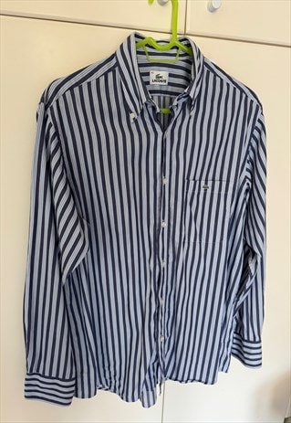 Vintage LACOSTE Striped Shirt. Size 42. Made in France