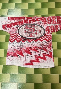Vintage 90s NFL San Francisco 49ers All Over Print T-Shirt