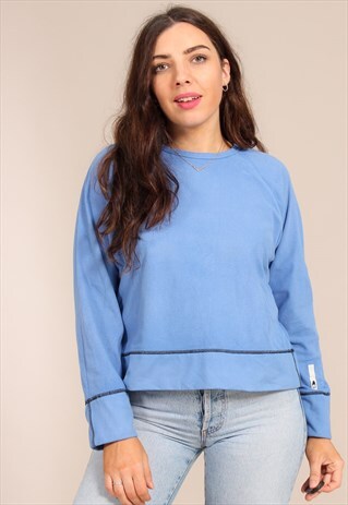 VINTAGE 90S NIKE SWEATSHIRT IN BLUE FLEECE