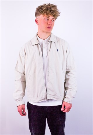 VINTAGE RALPH LAUREN HARRINGTON JACKET IN CREAM