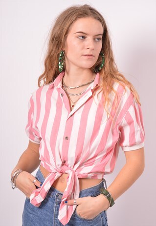 VINTAGE FERRE SHIRT STRIPES PINK