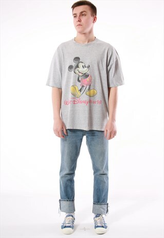 90S VINTAGE MICKY WALT DISNEY COTTON OLDSCHOOL T-SHIRT 14012