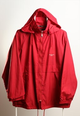 Vintage Pierre Cardin Windbreaker Hoodie Logo Jacket Red