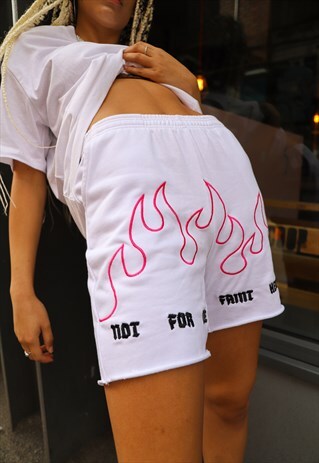 THE OVERSIZED FLAME SWEAT SHORTS
