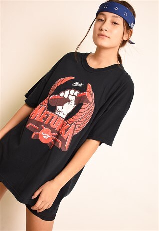 VINTAGE 90'S RETRO GRUNGE GRAPHIC LOGO PRINT TOP T-SHIRT TEE