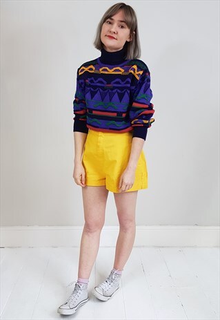 VINTAGE 70'S YELLOW CANVAS SHORTS