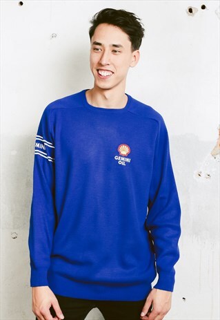 VINTAGE 90S BLUE SHELL SWEATSHIRT