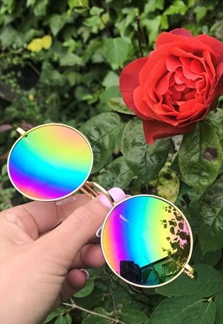 RETRO HIPPIE JOHN LENNON CIRCLE SUNGLASSES