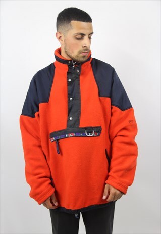 VINTAGE 90S FLEECE 1/2 ZIP JACKET