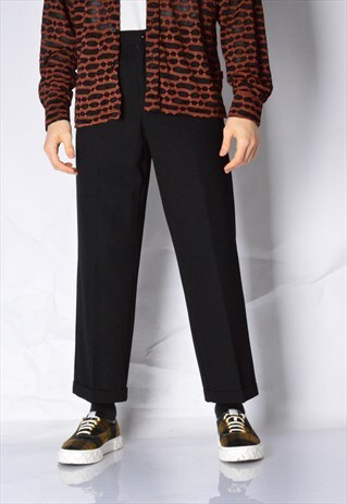 VINTAGE 90S BLACK MINIMALIST PANTS