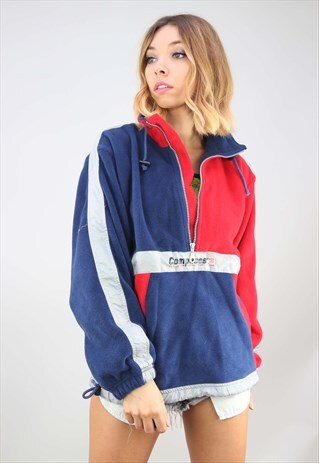 VINTAGE 90S OVERSIZED 1/4 ZIP FLEECE