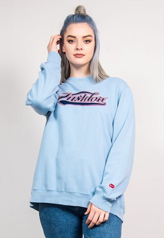 90'S VINTAGE NIKE BABY BLUE JUST DO IT SWEATER SWEATSHIRT