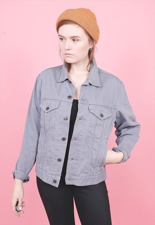 VINTAGE GREY LEVI'S DENIM JACKET /R7134