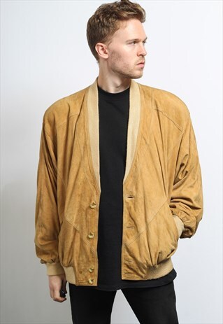 VINTAGE SUEDE BOMBER JACKET