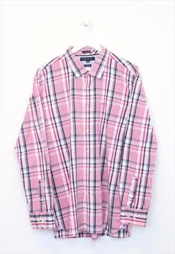 Vintage Tommy Hilfiger checked shirt in pink. Best fits XL
