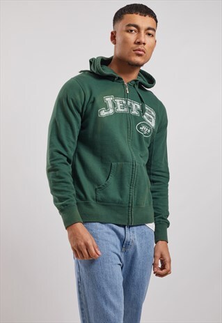 VINTAGE NFL JETS ZIP-UP HOODIE