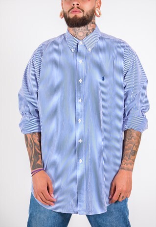 VINTAGE 80S CLASSIC POLO RALPH LAUREN LINEN SHIRT / 4952