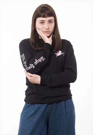 TOKYO LOVE HOTEL HILL LONG SLEEVE TEE PINK CUPID JAPAN