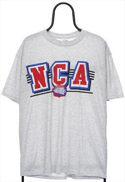 Vintage 90s NCA Cheerleaders Graphic Grey TShirt Womens