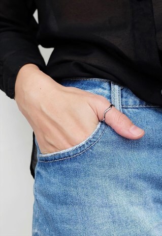 CURVE THUMB STERLING SILVER RING