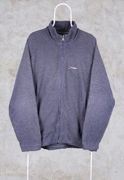 Vintage Berghaus Fleece Jacket Grey XL