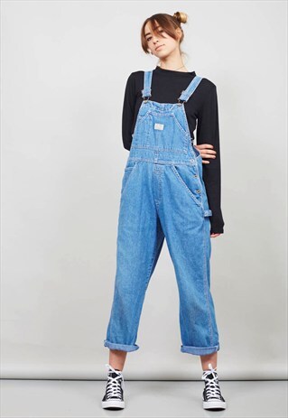 OLD NAVY VINTAGE 90'S MID WASH DUNGAREES