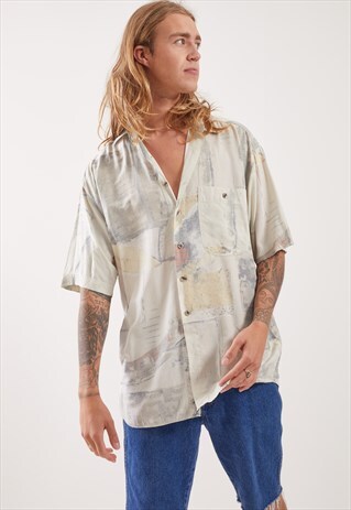 VINTAGE PATTERNED FESTIVAL SHORT SLEEVE SHIRT
