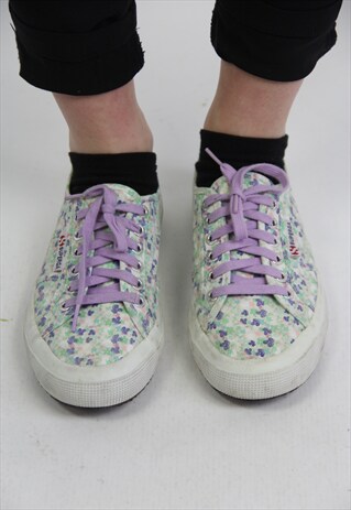 VINTAGE SUPERGA PATTERNED TRAINERS