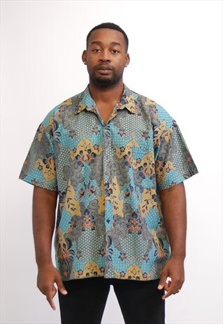 VINTAGE BALINESE LOUD PRINT SHIRT