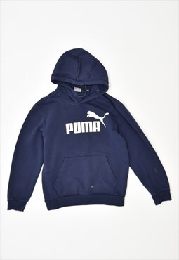 Vintage Puma Hoodie Jumper Navy Blue
