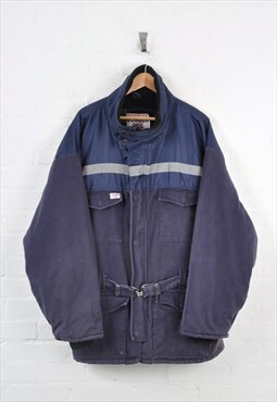 Vintage Workwear Jacket Blue XXXL