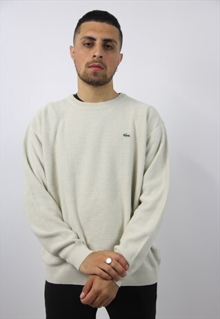 VINTAGE LACOSTE BEIGE JUMPER