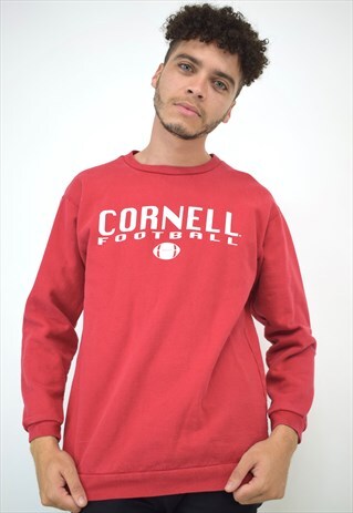 VINTAGE 90S RED "CORNELL UNIVERSITY" SWEATER