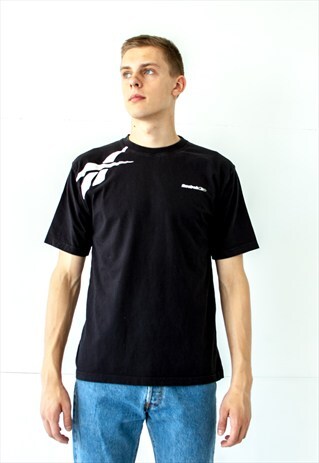 VINTAGE RETRO BLACK REEBOK T-SHIRT
