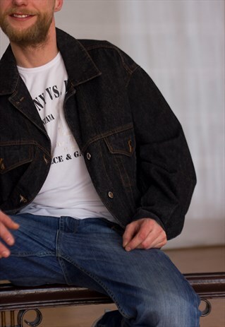 VINTAGE 90' OLDSCHOOL COOL UNISEX CLASSIC DENIM JACKET