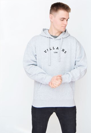 GREY VILLAINS LDN (BLACK) HOODIE
