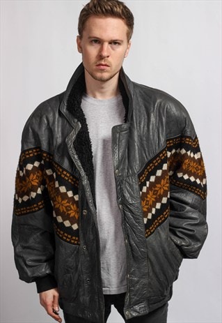 VINTAGE AZTEC SHERPA JACKET