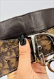 CHRISTIAN DIOR BELT MONOGRAM LOGO TROTTER BROWN ROMANTIQUE 