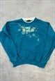 VINTAGE SWEATSHIRT EMBROIDERED BIRDS PATTERNED JUMPER