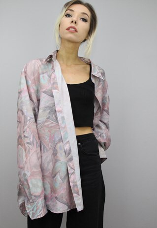 VINTAGE 80S/90S OVERSIZED PATTERNED SHIRT