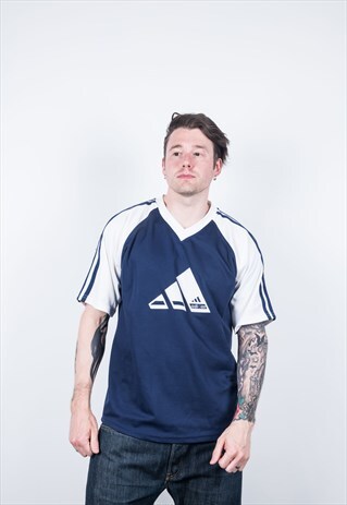 VINTAGE NIKE SPORTS T-SHIRT IN NAVY BLUE