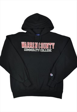 Vintage Warren County Community College Hoodie Black Small