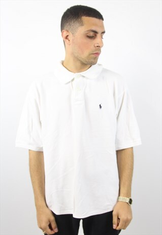 VINTAGE POLO RALPH LAUREN WHITE POLO SHIRT