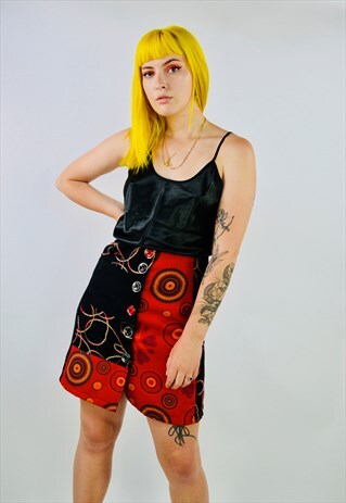 VINTAGE 60S HIPPY FESTIVAL COLOURFUL SKIRT