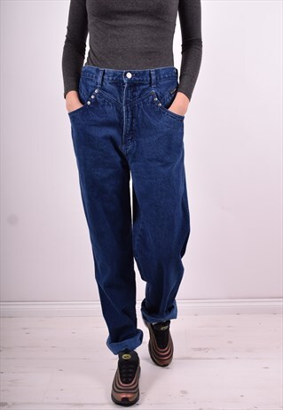 WOMENS VINTAGE JEANS W28 L34 BLUE 90'S